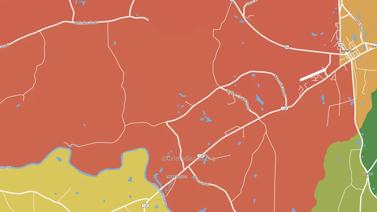Zenith, GA Map of Assault Rates