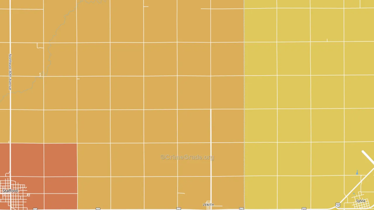 Zenith, KS Map of Assault Rates