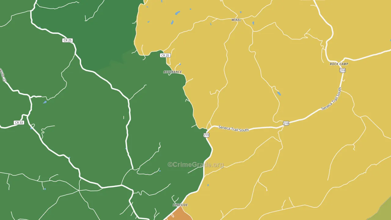 Zenith, WV Map of Assault Rates