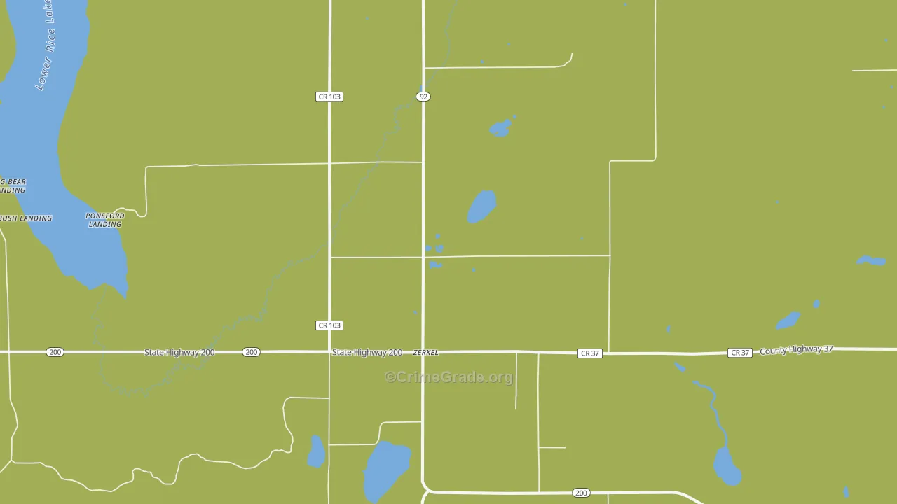 Zerkel, MN Map of Assault Rates