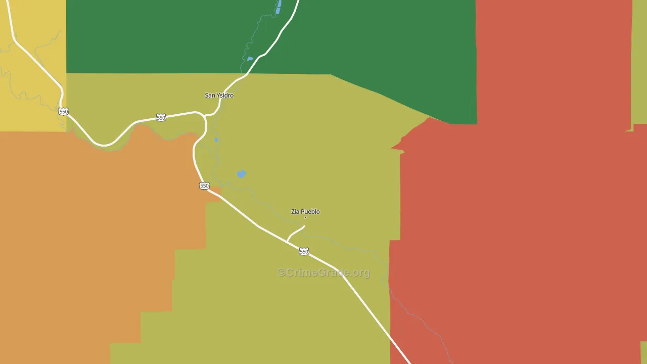 Zia Pueblo, NM Map of Assault Rates