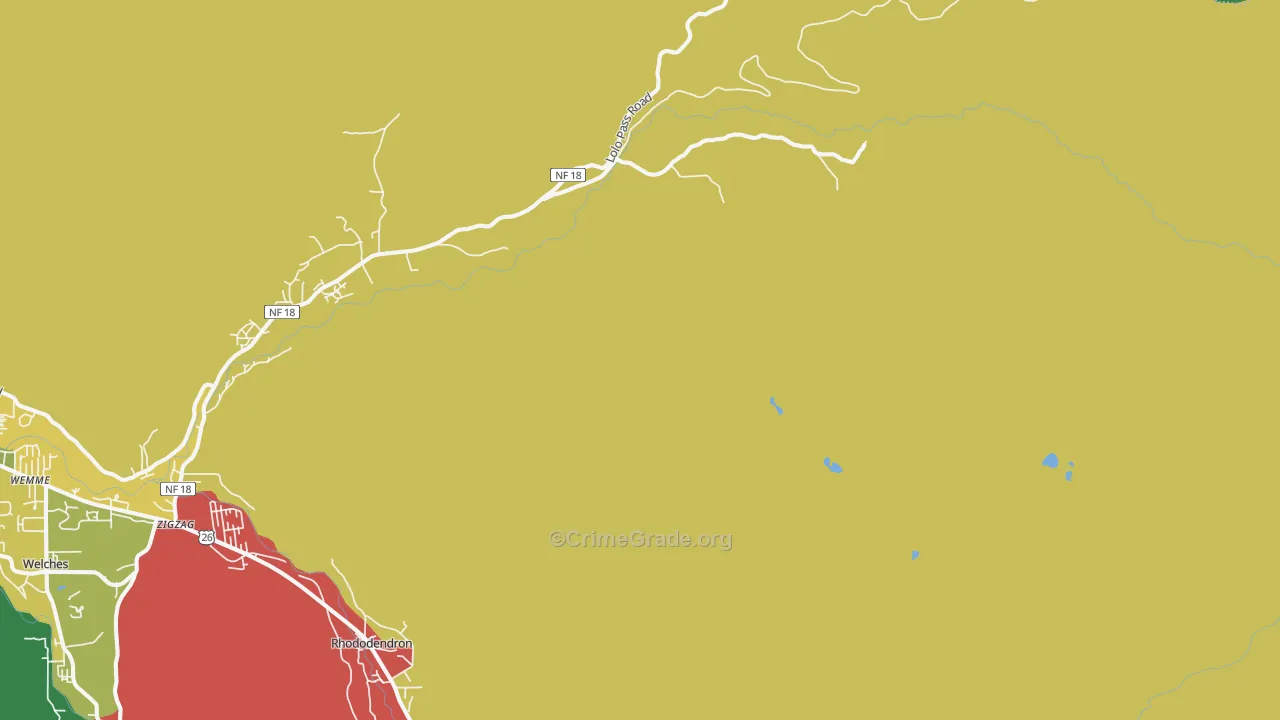 Zigzag, OR Map of Assault Rates