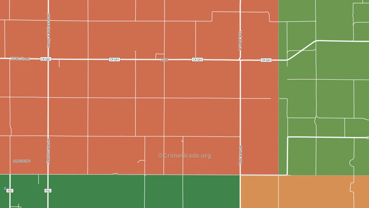 Zion, IA Map of Assault Rates