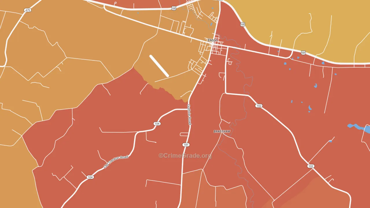 Zion, KY Map of Assault Rates