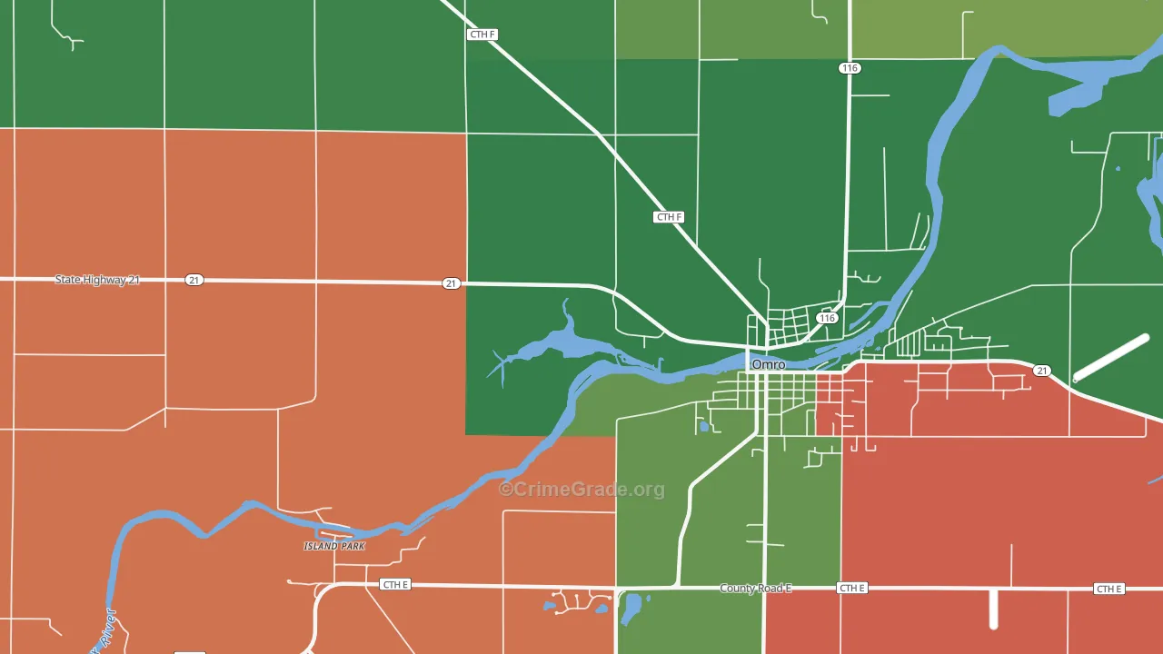 Zion, WI Map of Assault Rates