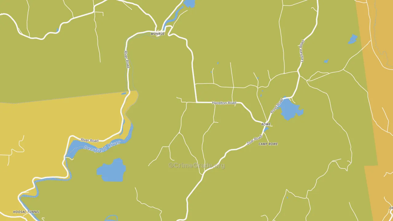 Zoar, MA Map of Assault Rates
