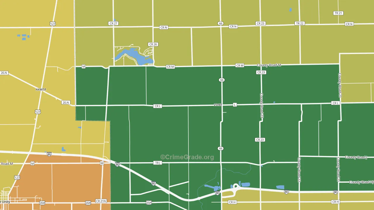 Zone, OH Map of Assault Rates