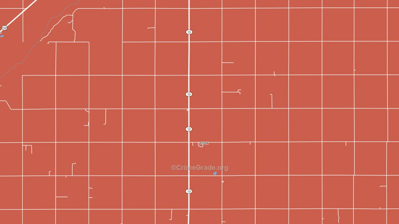 Zook, KS Map of Assault Rates
