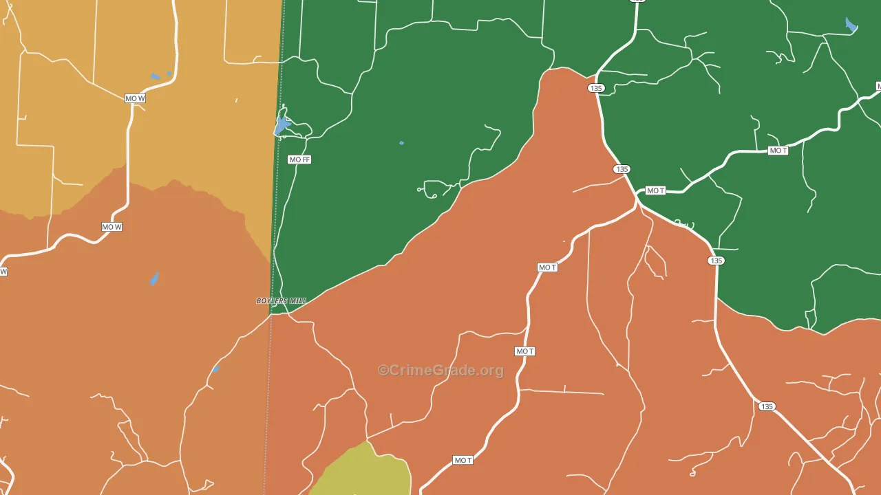 Zora, MO Map of Assault Rates