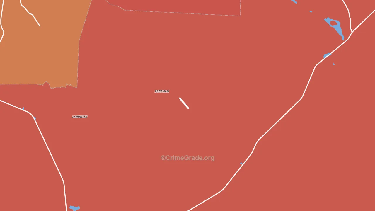 Zortman, MT Map of Assault Rates