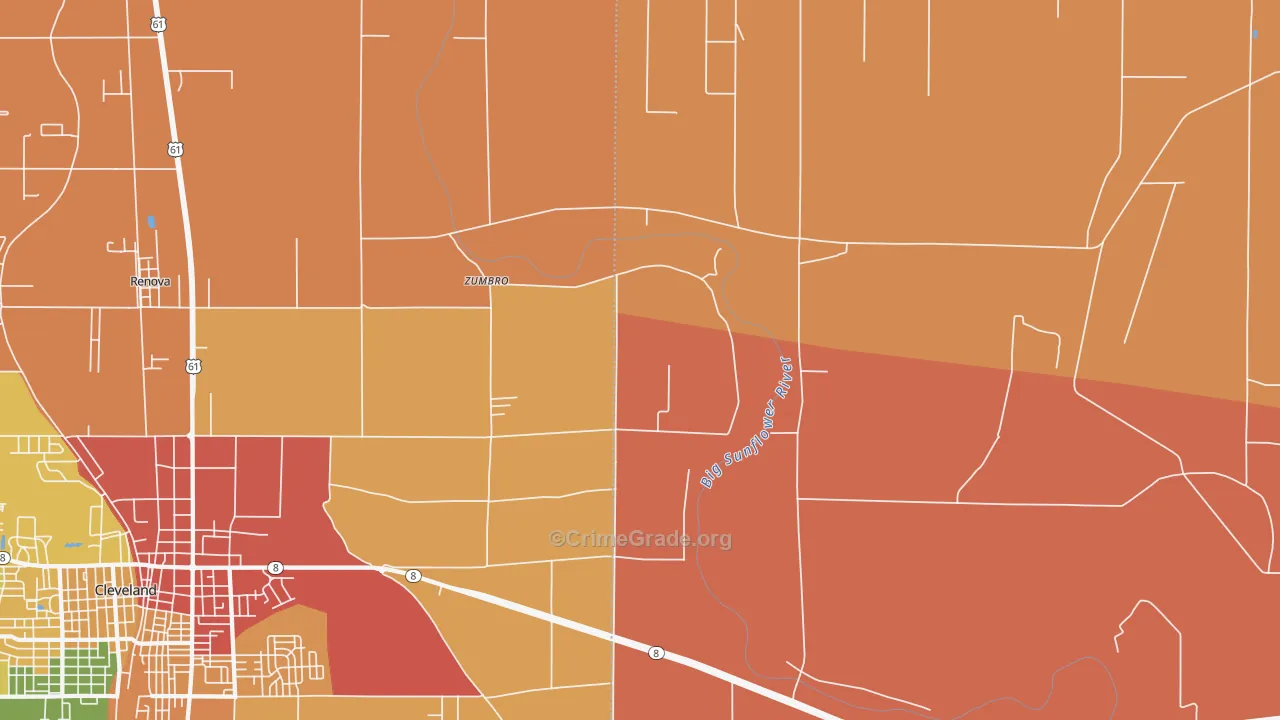 Zumbro, MS Map of Assault Rates