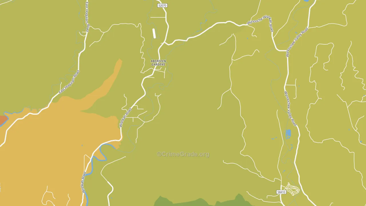 Aberdeen Gardens, WA Map of Burglary Rates
