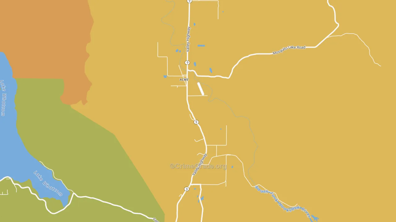 Acme, WA Map of Burglary Rates