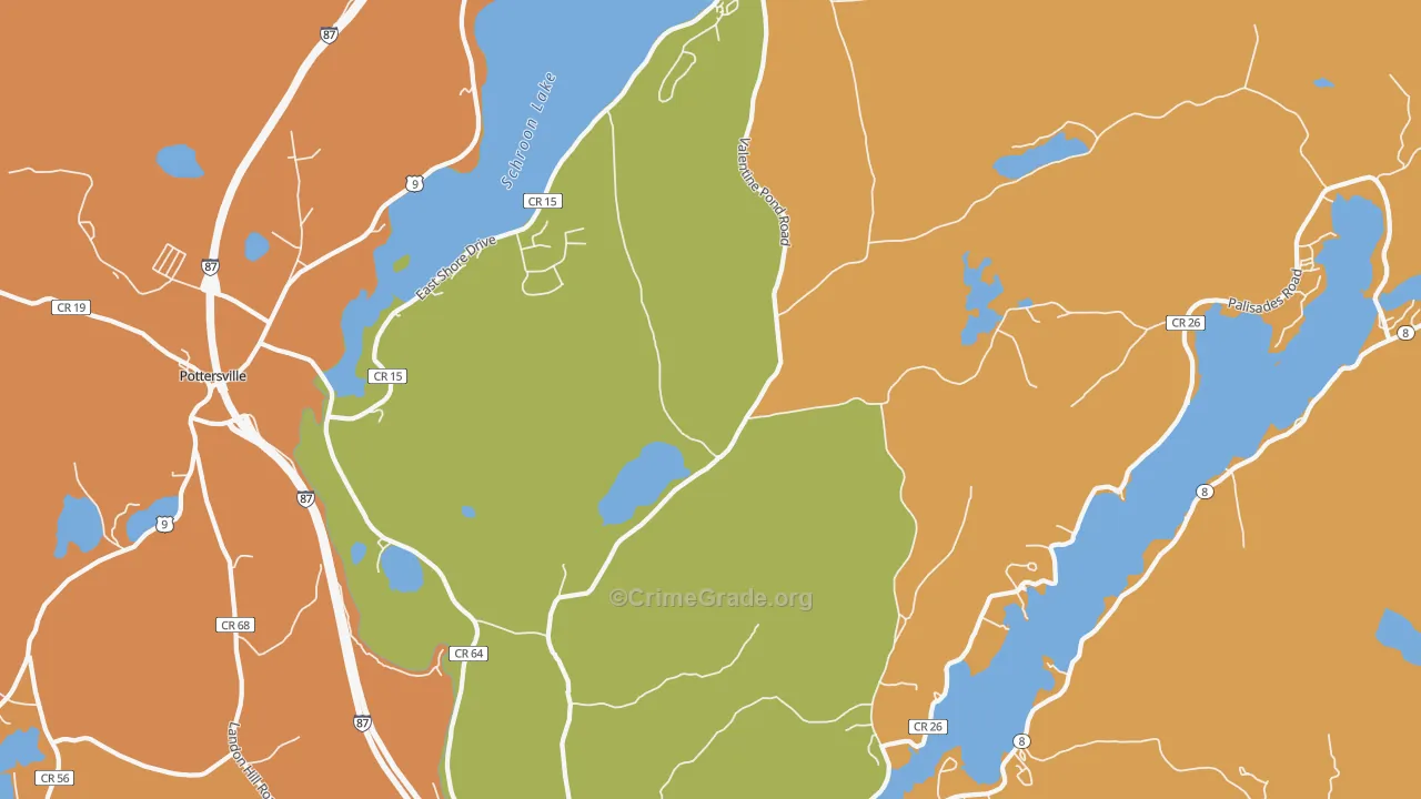 Adirondack, NY Map of Burglary Rates