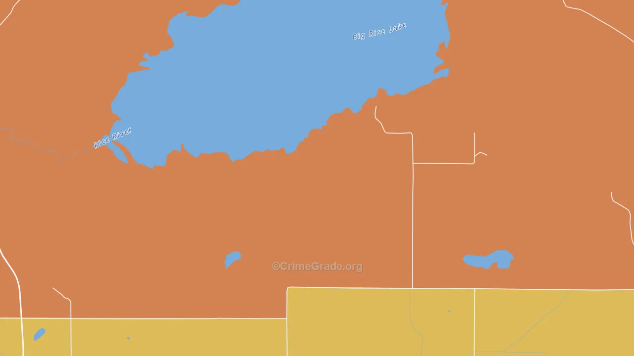 Adolph, MN Map of Burglary Rates