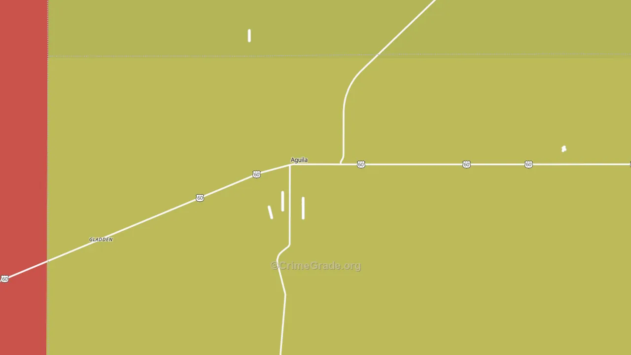 Aguila, AZ Map of Burglary Rates