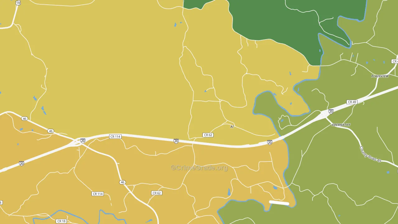 Ai, AL Map of Burglary Rates