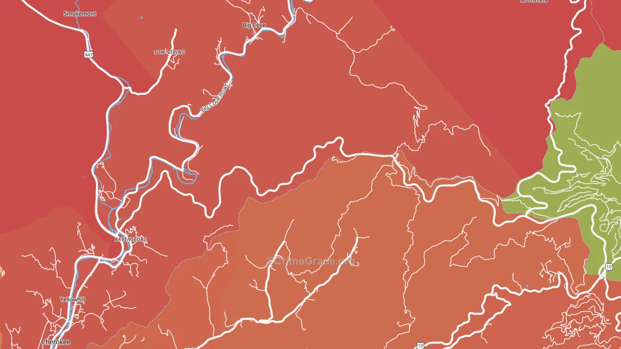 Airport, NC Map of Burglary Rates