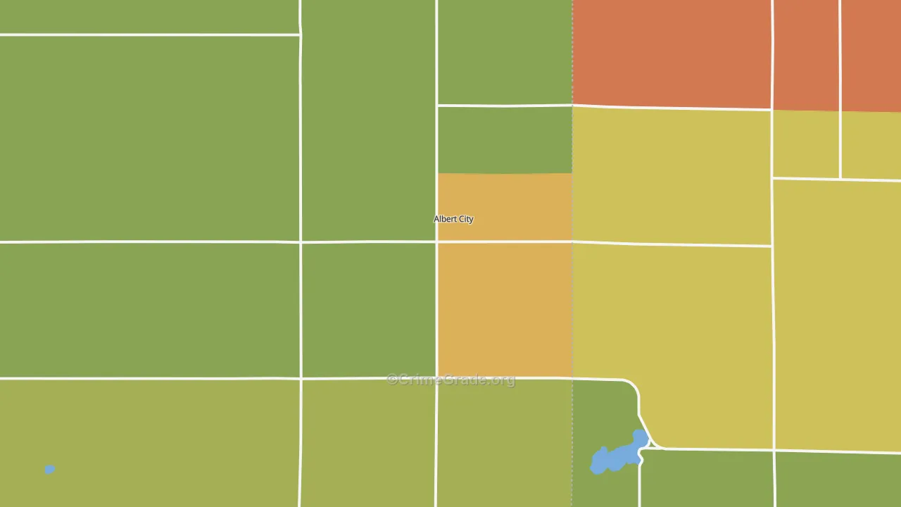 Albert City, IA Map of Burglary Rates