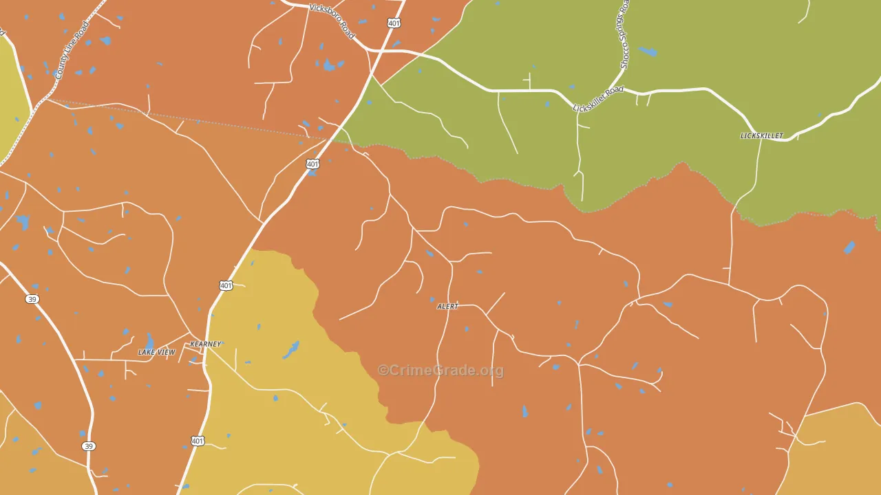 Alert, NC Map of Burglary Rates