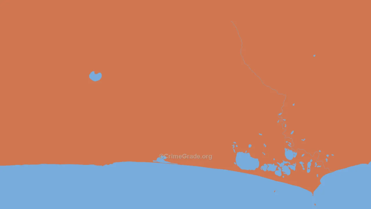Aleutians East Borough, AK Map of Burglary Rates