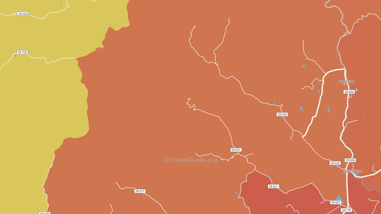 Alhambra, VA Map of Burglary Rates