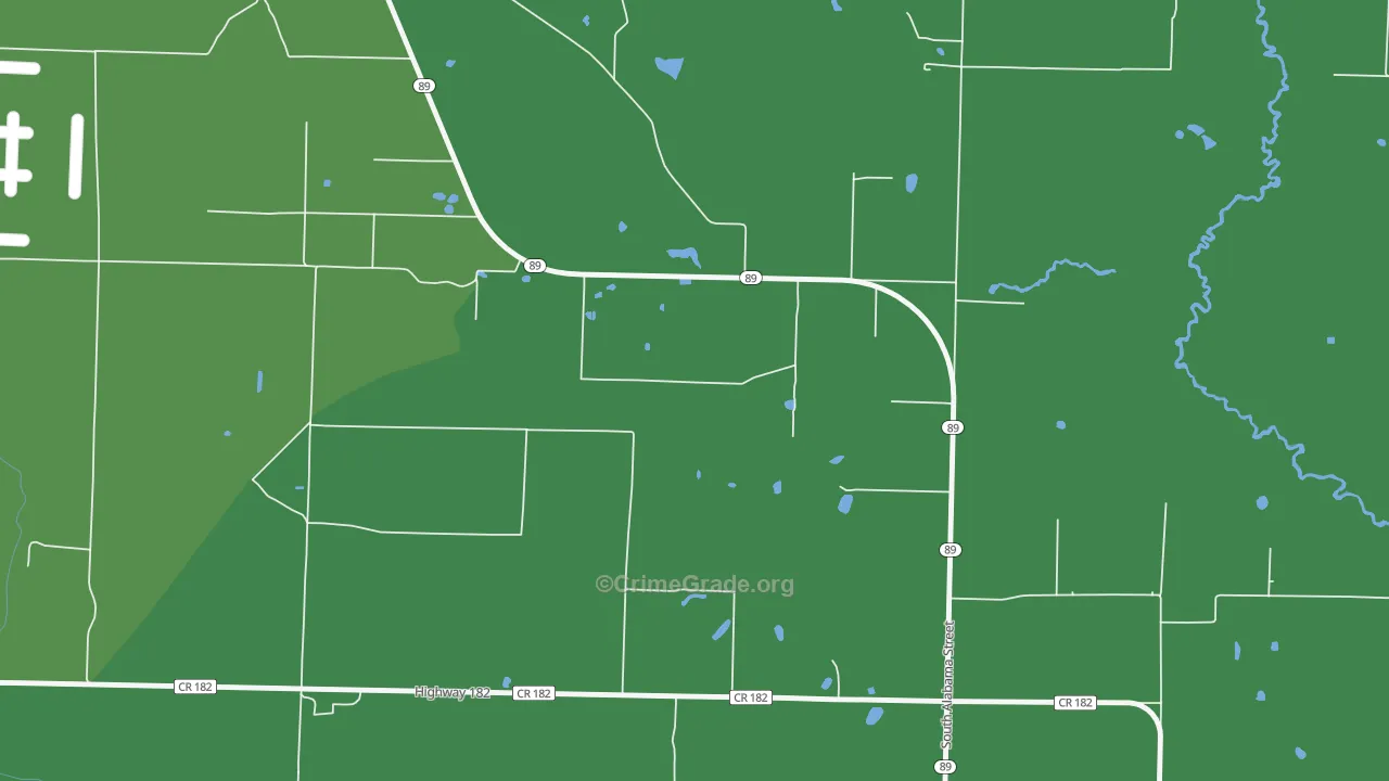Allentown, FL Map of Burglary Rates