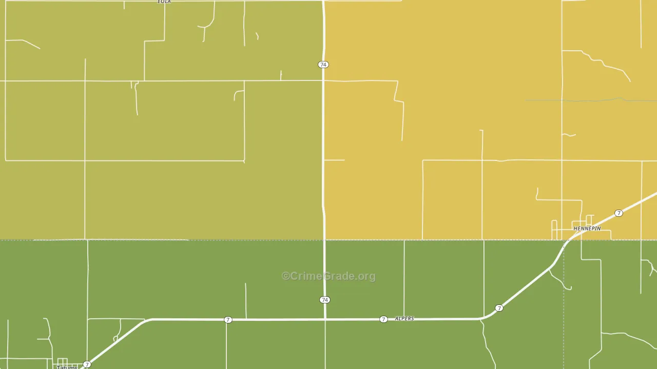 Alpers, OK Map of Burglary Rates
