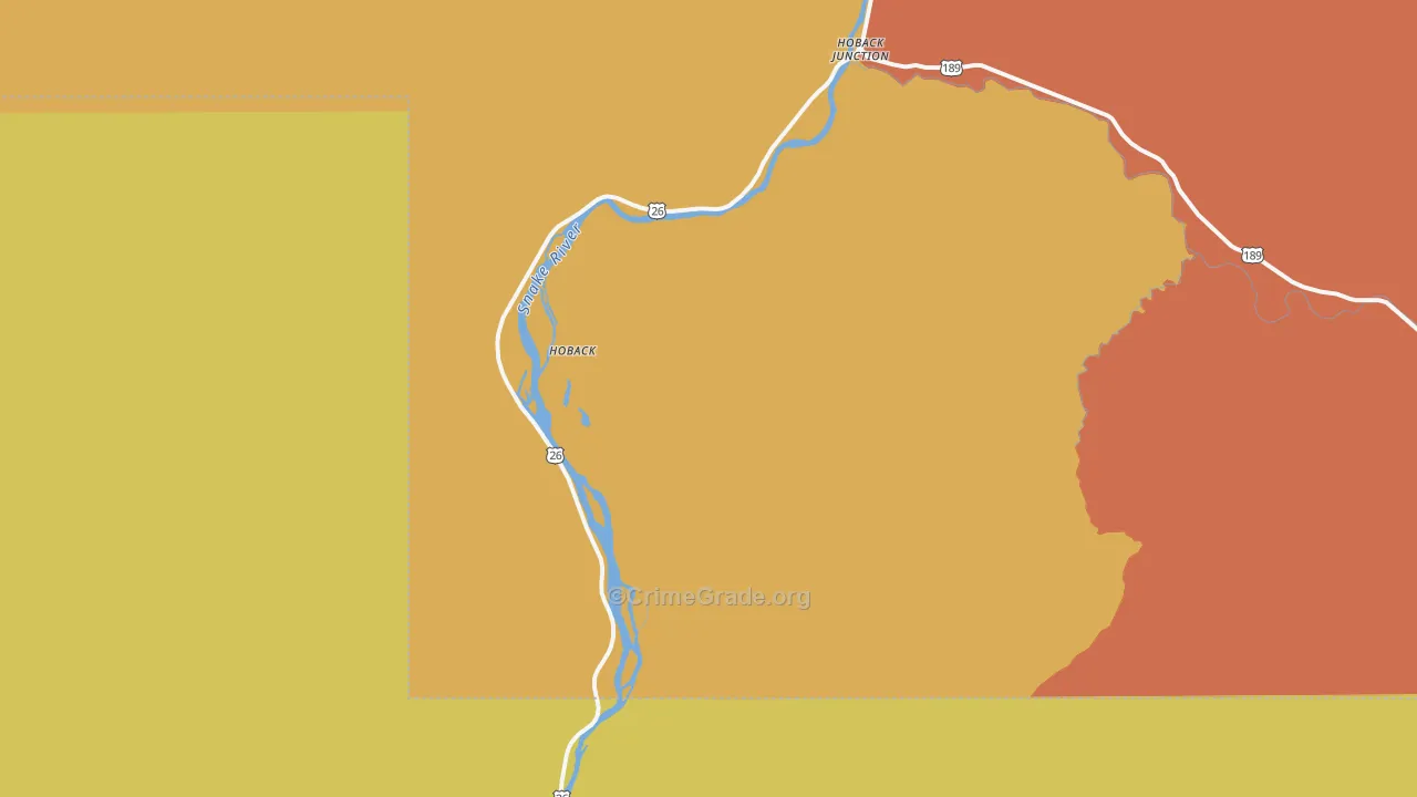 Alpine Junction, WY Map of Burglary Rates