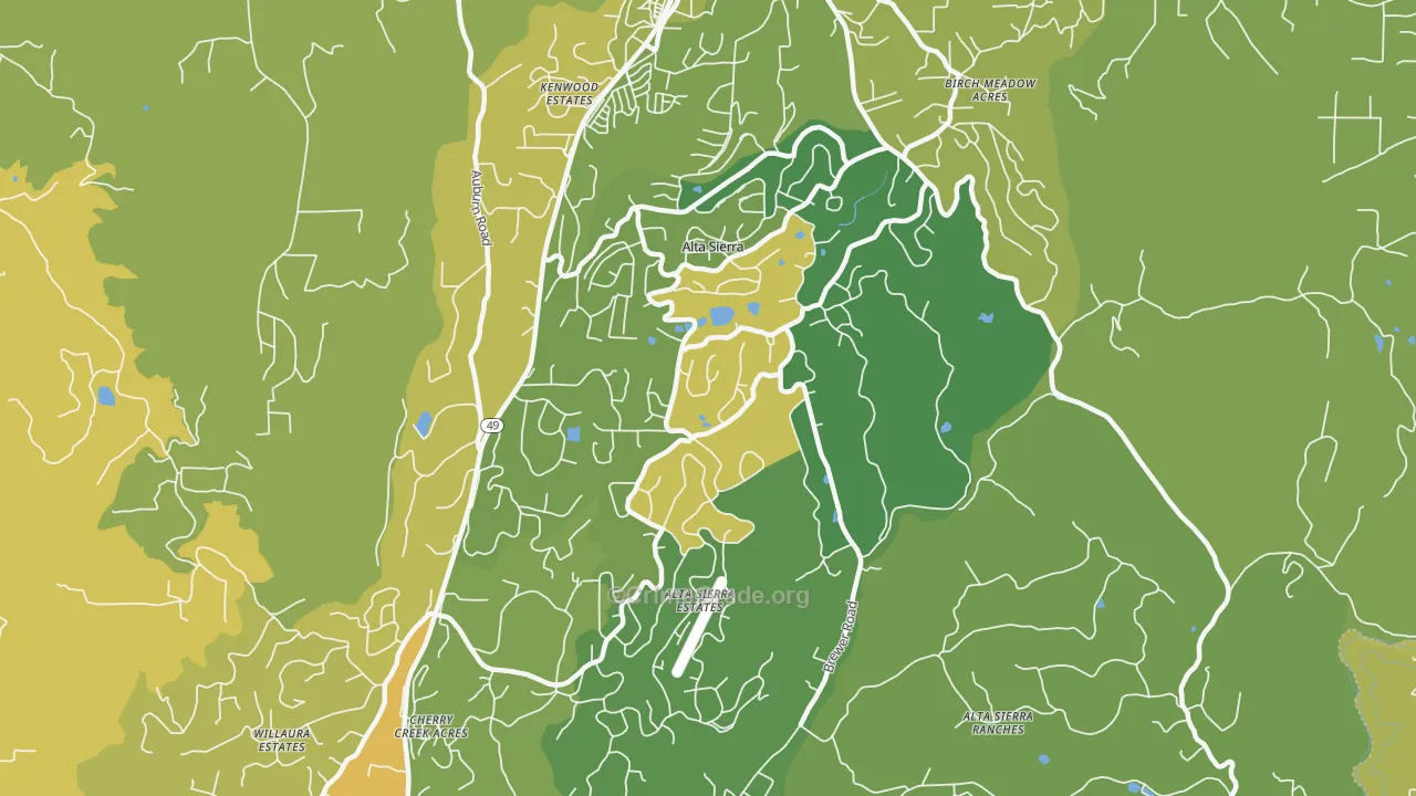 Alta Sierra, CA Map of Burglary Rates
