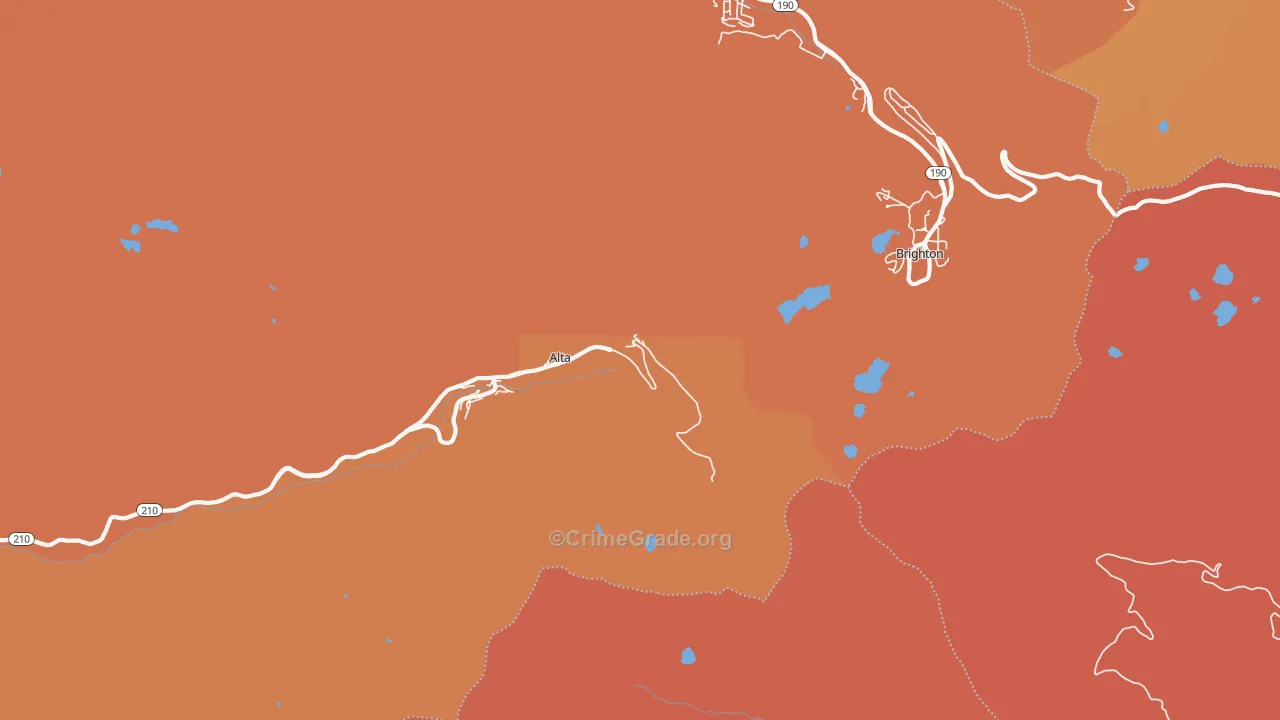 Alta, UT Map of Burglary Rates