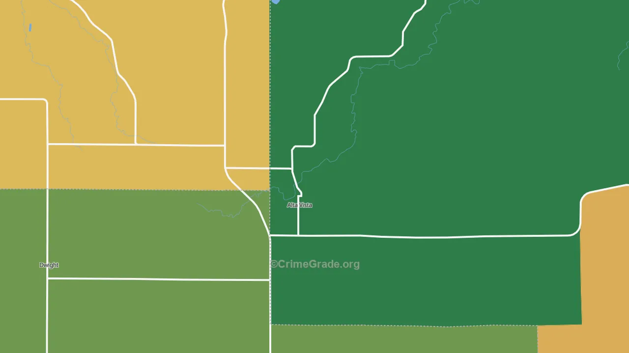 Alta Vista, KS Map of Burglary Rates