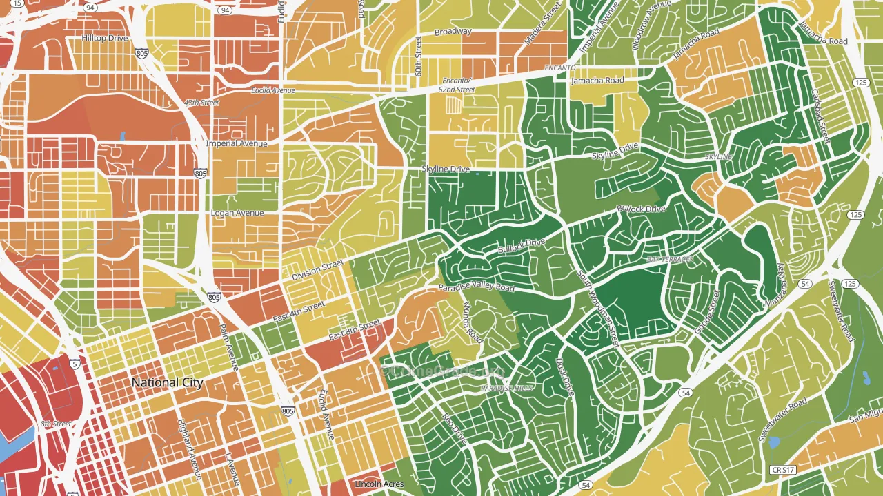 Alta Vista, San Diego, CA Map of Burglary Rates