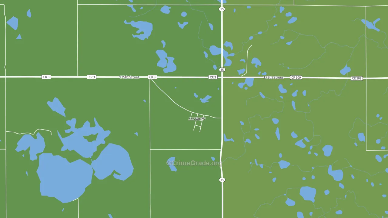 Altamont, SD Map of Burglary Rates