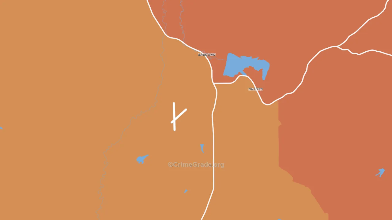 Altamont, WY Map of Burglary Rates