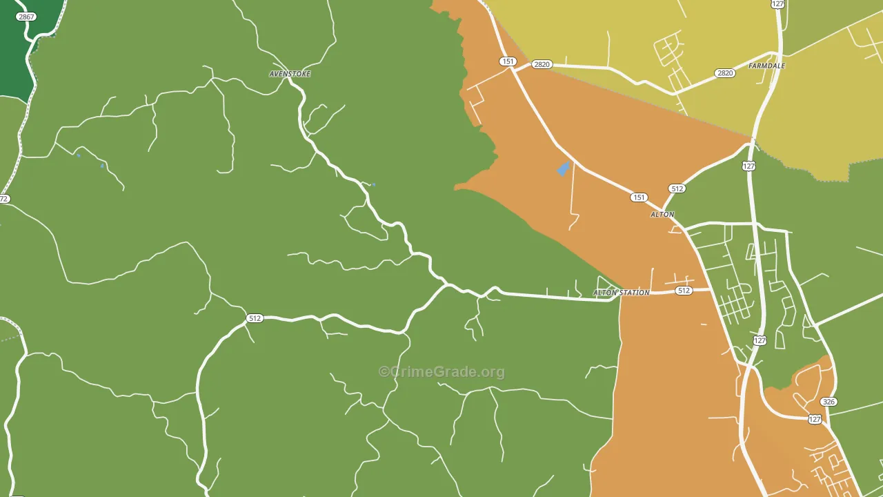 Alton Station, KY Map of Burglary Rates