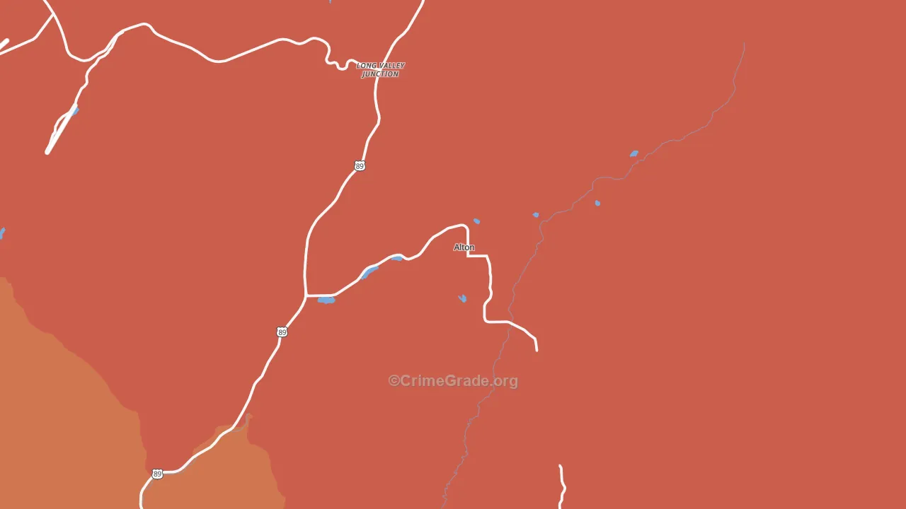 Alton, UT Map of Burglary Rates