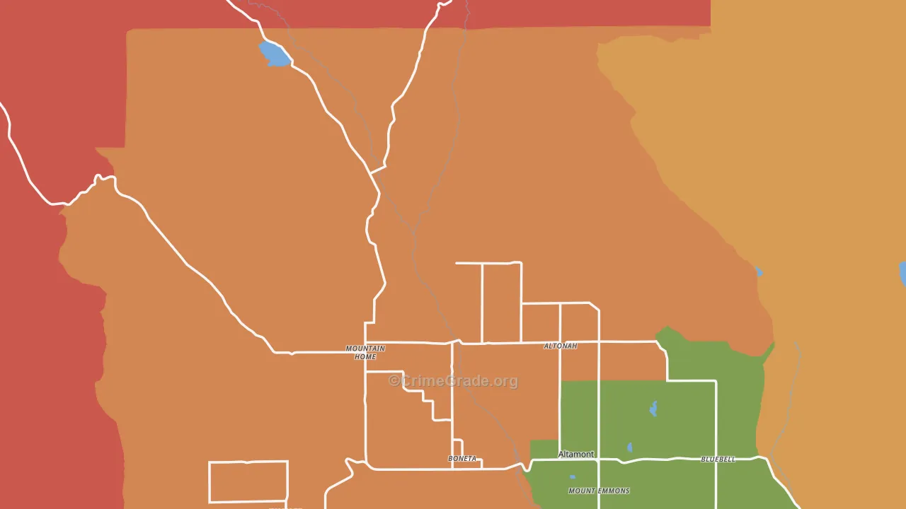 Altonah, UT Map of Burglary Rates