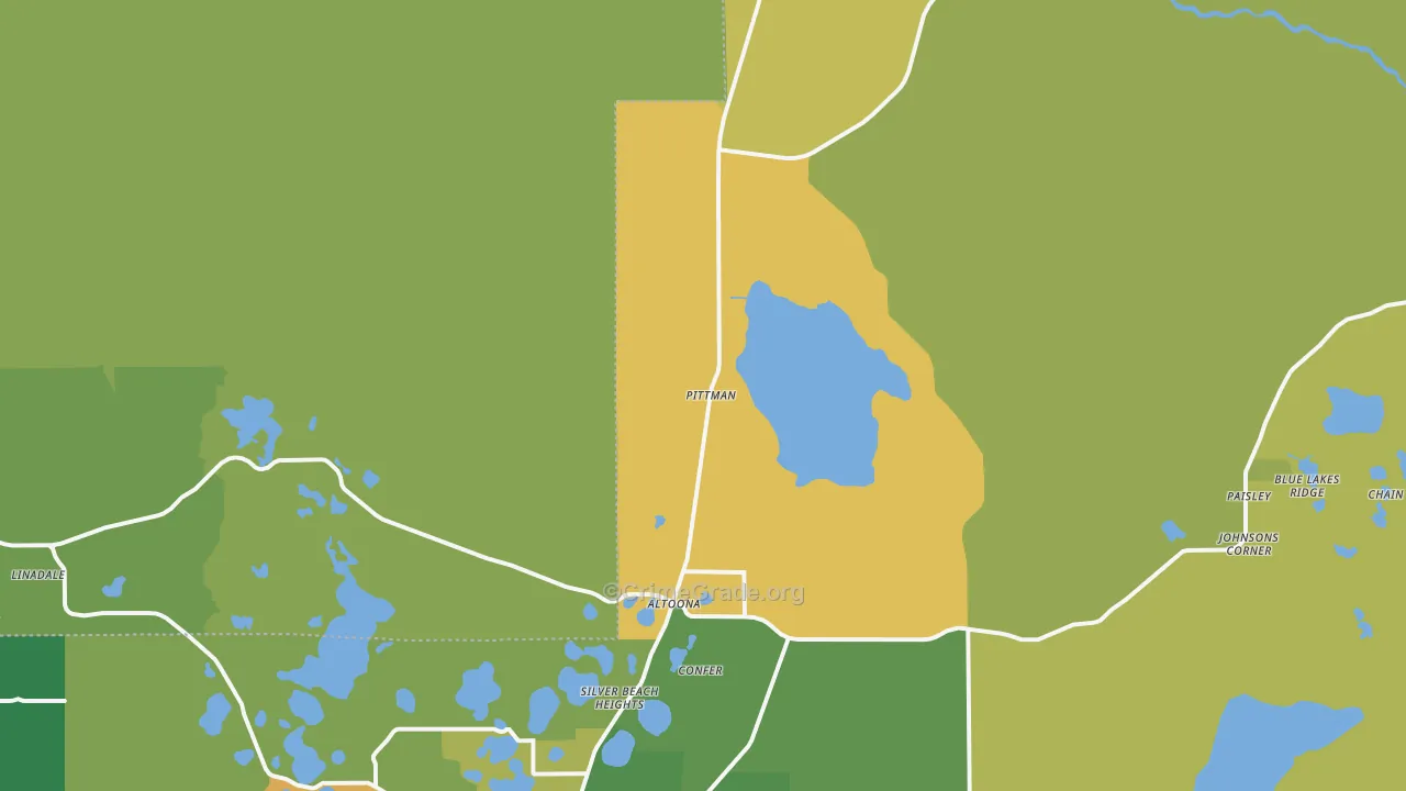 Altoona, FL Map of Burglary Rates