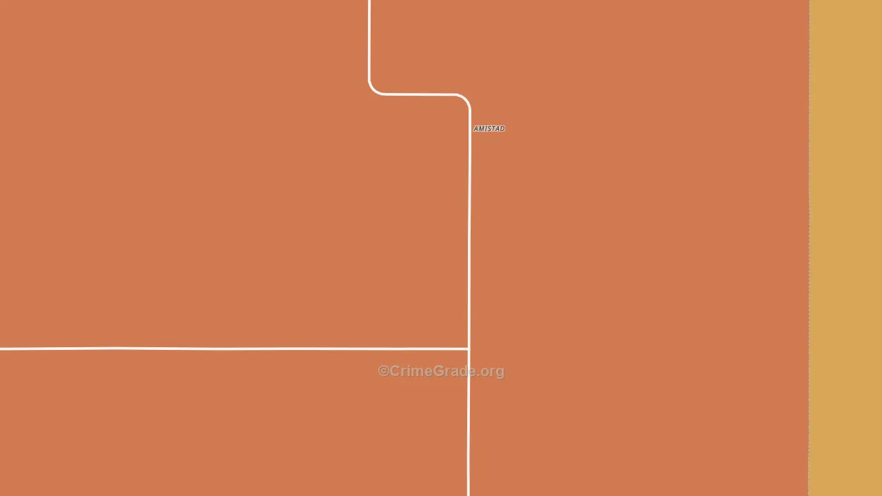 Amistad, NM Map of Burglary Rates
