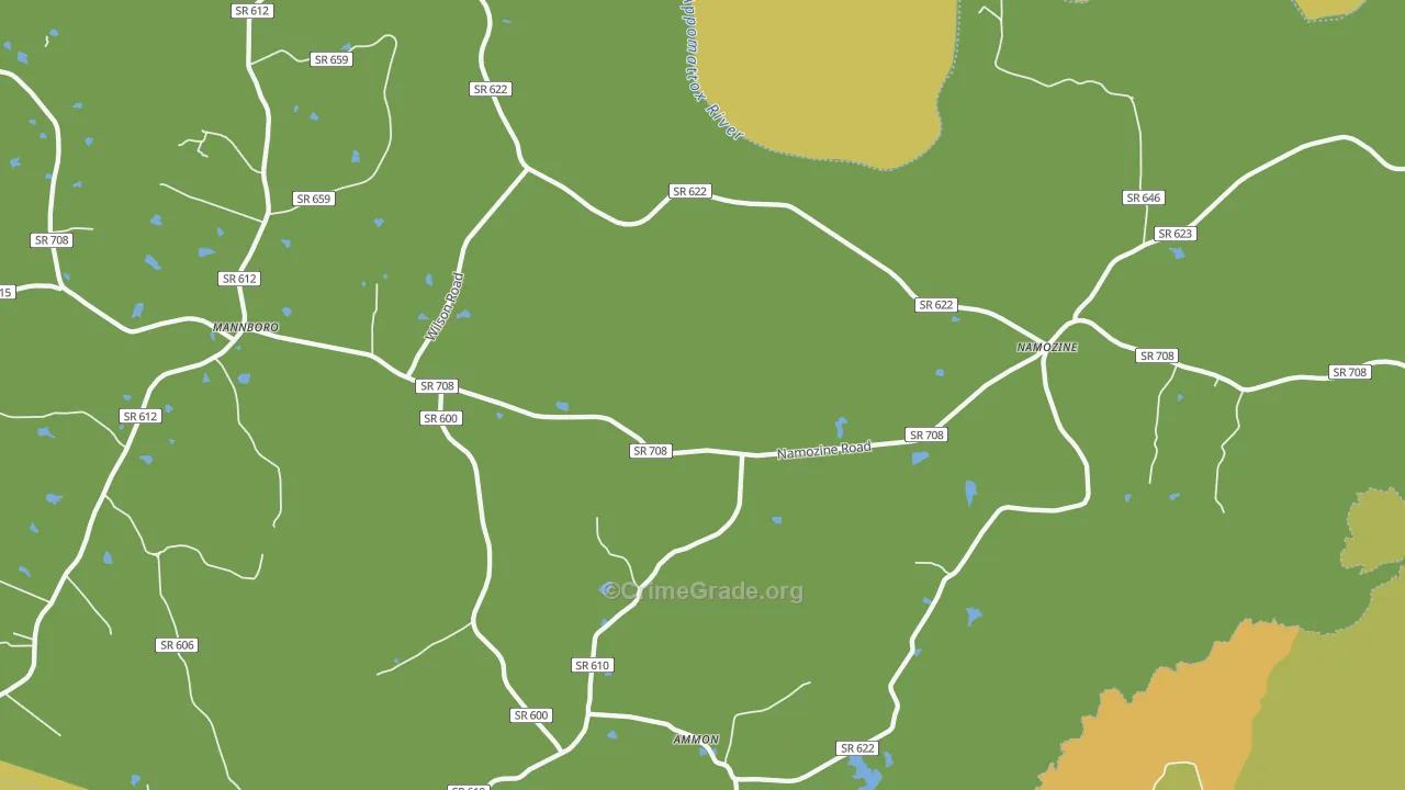 Ammon, VA Map of Burglary Rates