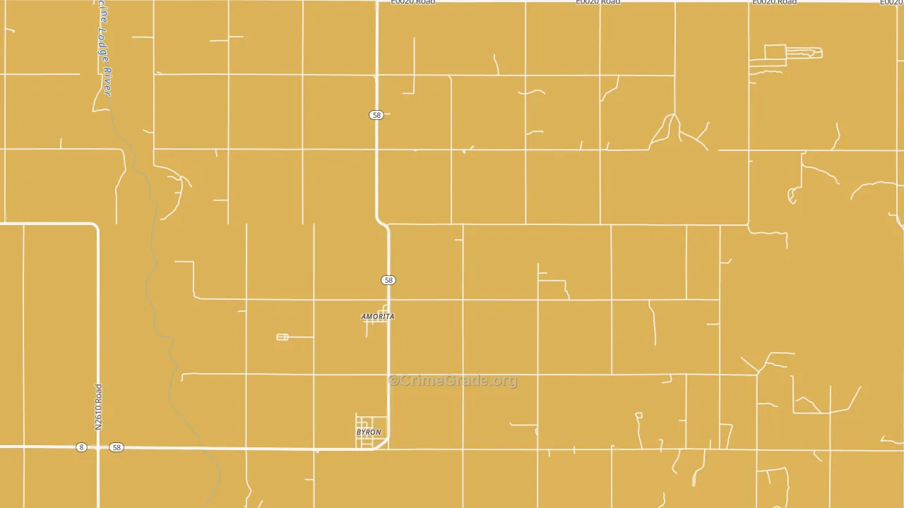 Amorita, OK Map of Burglary Rates