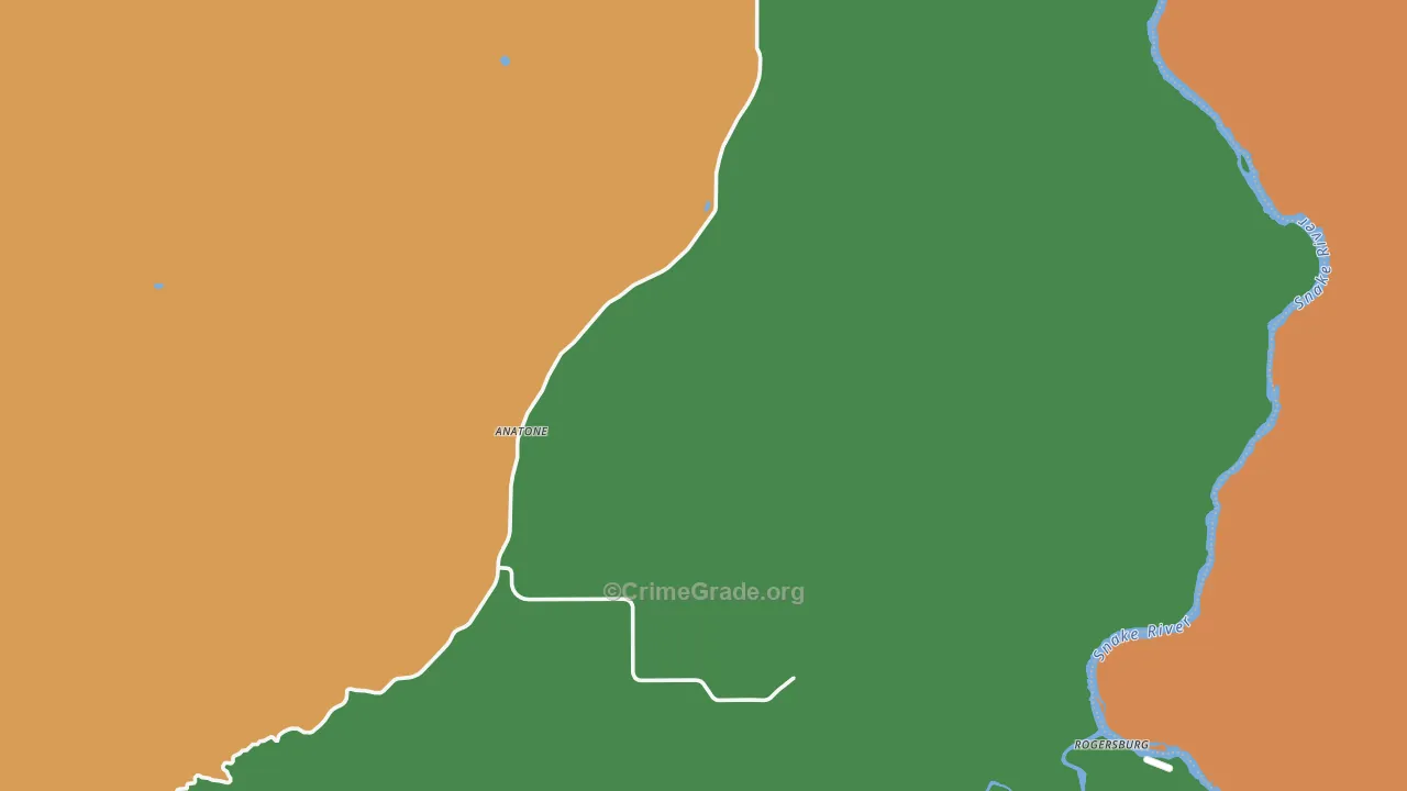 Anatone, WA Map of Burglary Rates