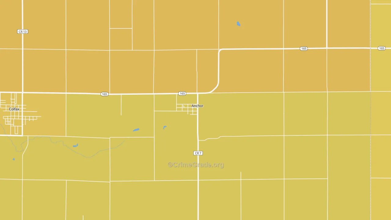 Anchor, IL Map of Burglary Rates