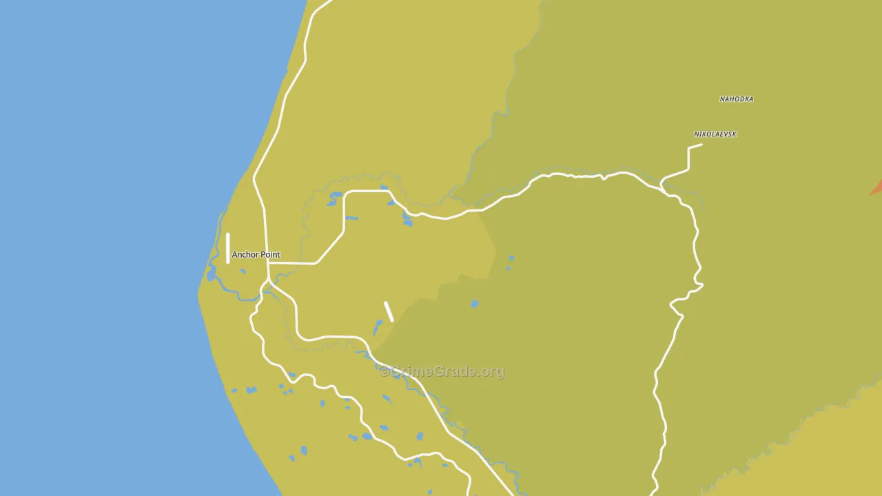 Anchor Point, AK Map of Burglary Rates