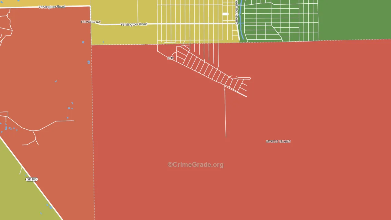 Andalusia, FL Map of Burglary Rates