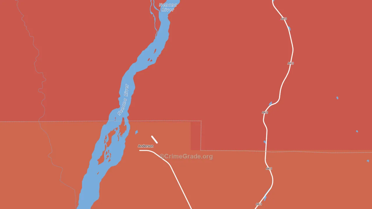 Anderson, AK Map of Burglary Rates
