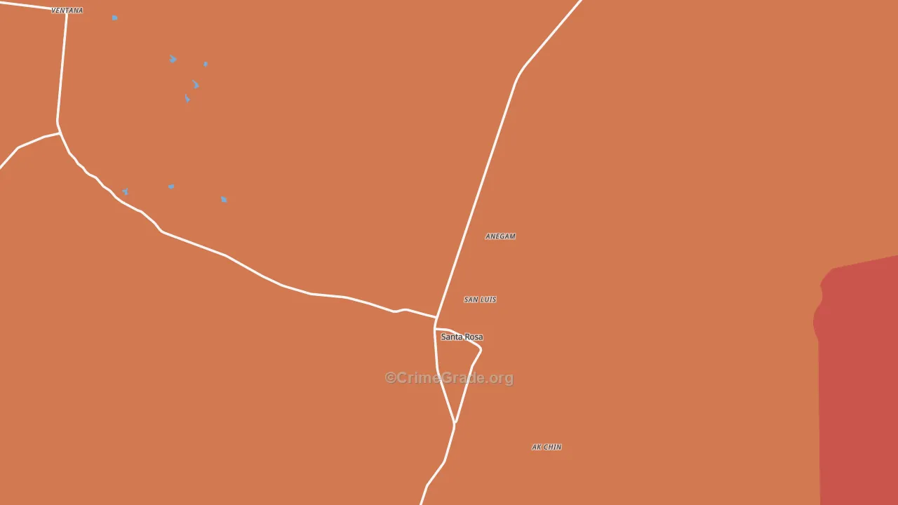Anegam, AZ Map of Burglary Rates
