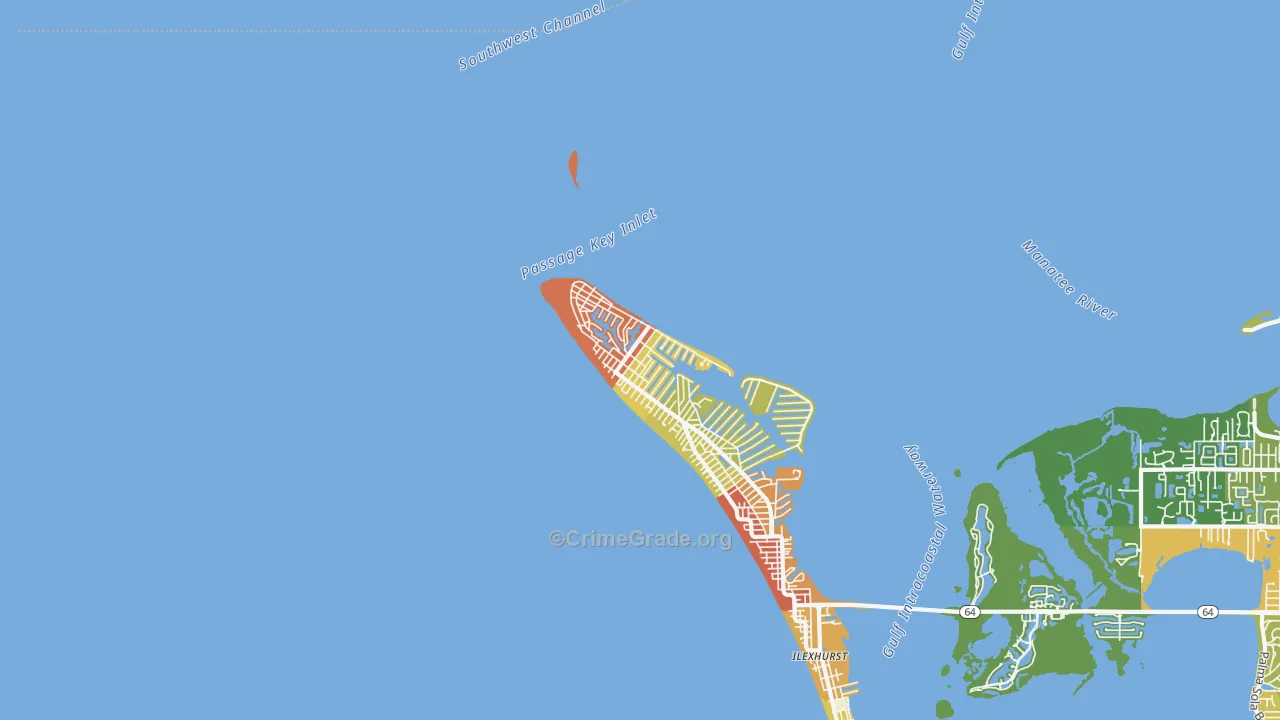 Anna Maria, FL Map of Burglary Rates