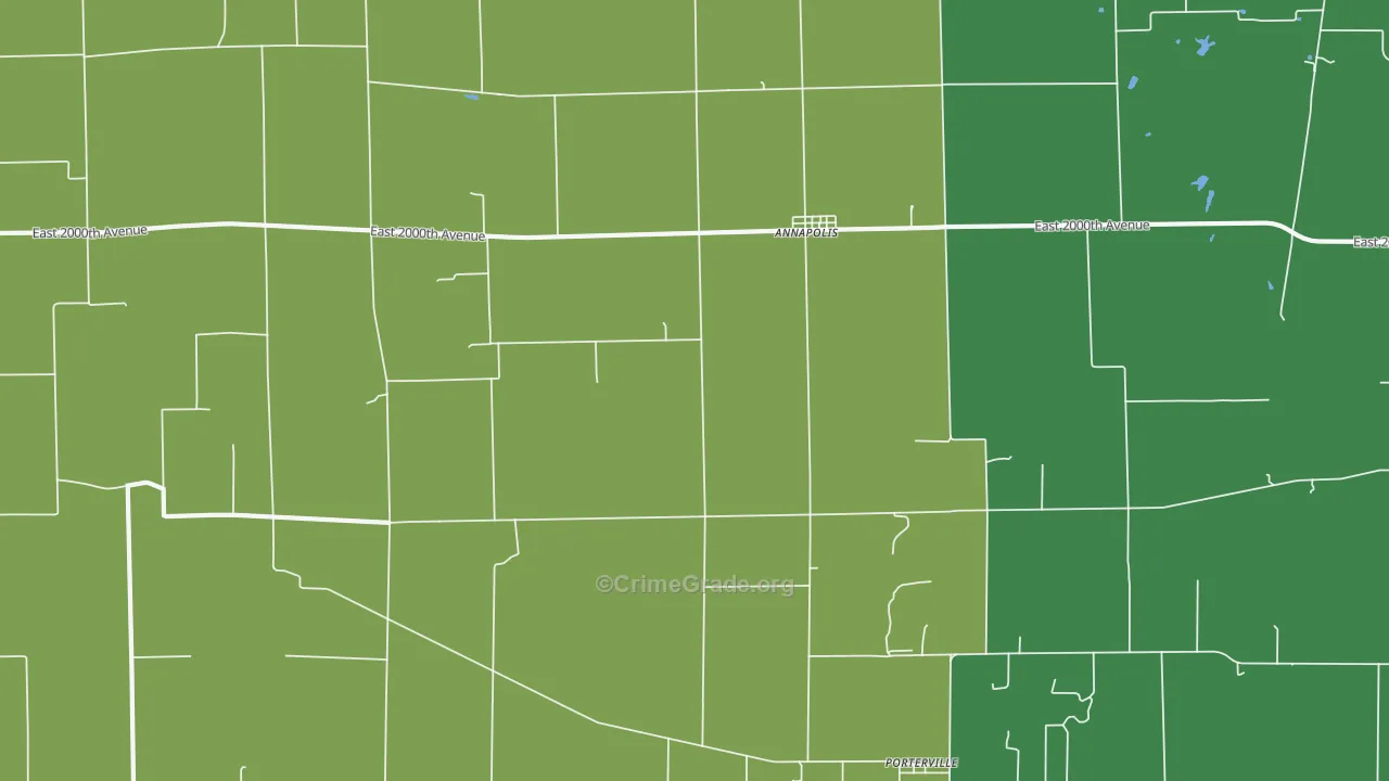 Annapolis, IL Map of Burglary Rates